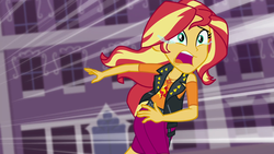 Size: 1920x1080 | Tagged: safe, screencap, sunset shimmer, equestria girls, equestria girls series, forgotten friendship, g4, clothes, crying, geode of empathy, running, skirt
