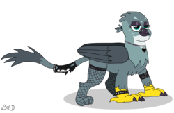 Size: 3992x2600 | Tagged: safe, artist:paw-of-darkness, gabby, griffon, g4, female, goth, high res, simple background, solo, transparent background