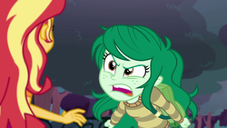 Size: 1920x1080 | Tagged: safe, screencap, sunset shimmer, wallflower blush, equestria girls, equestria girls specials, g4, my little pony equestria girls: better together, my little pony equestria girls: forgotten friendship, angry, duo, villainous breakdown