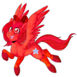 Size: 1200x1200 | Tagged: safe, artist:cinnamonsparx, oc, oc only, oc:red starburst moonie, alicorn, pony, female, mare, simple background, solo, transparent background
