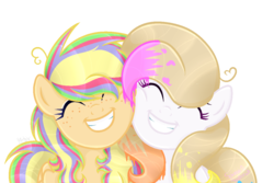 Size: 1200x800 | Tagged: safe, artist:xxmelody-scribblexx, oc, oc only, oc:melody scribble, oc:spring splat, pegasus, pony, base used, female, mare, rainbow hair, simple background, transparent background