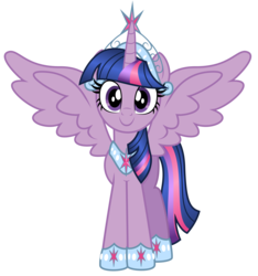 Size: 3086x3301 | Tagged: safe, artist:aleximusprime, twilight sparkle, alicorn, pony, flurry heart's story, g4, alicorn princess, anklet, big crown thingy, bio in description, crown, front view, future, high res, hoof shoes, older, older twilight, peytral, princess of friendship, regalia, simple background, transparent background, twilight sparkle (alicorn)