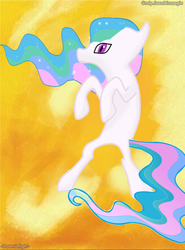 Size: 833x1125 | Tagged: safe, artist:mlpfbismagic, princess celestia, pony, g4, abstract background, artist unknown (spongebob episode), belongs in the trash, bold and brash, female, mare, solo, spongebob squarepants