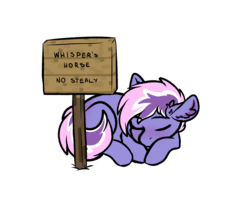 Size: 1314x1087 | Tagged: safe, artist:spoopygander, oc, oc only, oc:berry frost, earth pony, pony, blushing, chibi, curled up, cute, ear fluff, eyes closed, freckles, male, minecraft, multicolored hair, outline, simple background, sleeping, solo, stallion, transparent background