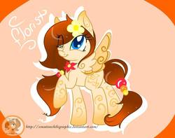 Size: 960x757 | Tagged: safe, artist:creativechibigraphics, oc, oc only, oc:florist, pegasus, pony, female, mare, solo