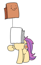 Size: 700x1100 | Tagged: safe, artist:paperbagpony, oc, oc only, oc:paper bag, pony, clothes, costume, halloween, halloween costume, holiday, paper bag, simple background, solo, transparent background
