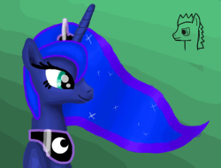 Size: 378x288 | Tagged: safe, artist:platinumdrop, princess luna, oc, oc:platinumdrop, g4, flockmod