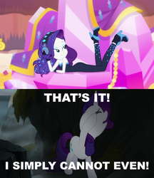 Size: 1617x1872 | Tagged: safe, edit, edited screencap, editor:sonic ranger, screencap, rarity, pony, unicorn, equestria girls, equestria girls series, g4, my little pony: the movie, the other side, female, mare, rarity reacts, rarity simply cannot even