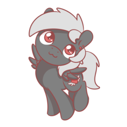 Size: 1280x1280 | Tagged: safe, artist:sugar morning, oc, oc only, oc:luriel maelstrom, pony, chibi, cute, looking up, male, simple background, solo, stallion, standing, transparent background