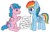 Size: 2669x1700 | Tagged: safe, artist:zippysqrl, derpibooru exclusive, firefly, rainbow dash, pegasus, pony, g1, g4, my little pony 'n friends, 35th anniversary, bow, breaking the fourth wall, chest fluff, dialogue, duo, female, folded wings, g1 to g4, generation leap, generational ponidox, looking at each other, mare, shrug, shrugpony, simple background, speech bubble, tail bow, transparent background, underhoof, wings