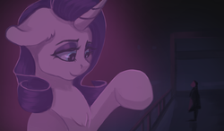 Size: 1500x875 | Tagged: safe, artist:kittytitikitty, rarity, human, pony, unicorn, g4, blade runner, blade runner 2049, female, mare, meme, you look lonely