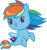 Size: 3000x3169 | Tagged: safe, artist:cloudy glow, rainbow dash, pony, seapony (g4), g4, chibi, cute, cutie mark crew, dashabetes, female, high res, mare, seaponified, seapony rainbow dash, simple background, solo, species swap, transparent background