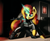 Size: 3200x2600 | Tagged: safe, artist:adagiostring, sunset shimmer, pony, unicorn, g4, clothes, female, gun, high res, laser sight, magic, mare, mission impossible, solo, telekinesis, weapon