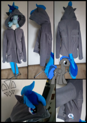 Size: 780x1100 | Tagged: safe, artist:kleinespika, oc, oc:vapor stripes, clothes, commission, hoodie, irl, photo, selfmade
