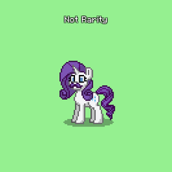 Size: 399x399 | Tagged: safe, oc, oc only, oc:not rarity, pony, pony town, blatant lies, facial hair, green background, moustache, not rarity, paper-thin disguise, pixel art, simple background