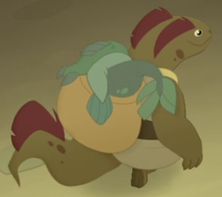 Size: 265x235 | Tagged: safe, screencap, fish, lizard, lizardman, reptile, anthro, g4, my little pony: the movie, cropped, high angle, klugetowner, solo, unnamed character, unnamed klugetowner