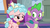 Size: 1280x720 | Tagged: safe, screencap, cozy glow, spike, dragon, pegasus, pony, g4, school raze, backpack, duo, female, filly, foal, male, sad, winged spike, wings