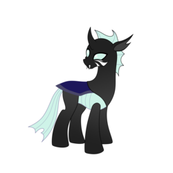 Size: 4000x4000 | Tagged: safe, artist:darkstorm mlp, oc, oc only, oc:maxilla, changedling, changeling, holeless, male, simple background, solo, transparent background, white changeling