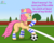 Size: 962x768 | Tagged: safe, alternate version, artist:oddymcstrange, patch (g1), earth pony, pony, g1, g4, my little pony tales, ball, clothes, dialogue, featureless crotch, female, football, g1 to g4, generation leap, headband, mare, open mouth, raised hoof, smiling, socks, solo, sports, sweatband, taunting
