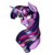 Size: 3000x3100 | Tagged: safe, artist:jack-pie, twilight sparkle, pony, g4, bust, female, grin, head only, high res, mare, rainbow power, simple background, smiling, solo, transparent background, twilight sparkle (alicorn)