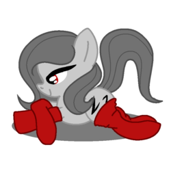 Size: 768x768 | Tagged: dead source, safe, artist:awoomarblesoda, oc, oc only, oc:boring cliche, earth pony, pony, clothes, female, mare, prone, simple background, socks, solo, transparent background