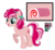 Size: 500x460 | Tagged: dead source, safe, artist:awoomarblesoda, oc, oc only, oc:strawberry swiss roll, earth pony, pony, female, mare, offspring, parent:cheese sandwich, parent:pinkie pie, parents:cheesepie, reference sheet, simple background, solo, transparent background