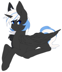 Size: 1271x1468 | Tagged: safe, artist:dustyonyx, oc, oc only, oc:storm bringer, alicorn, pony, female, mare, prone, simple background, solo, transparent background