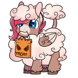 Size: 1500x1500 | Tagged: safe, artist:cloureed, oc, oc only, oc:strawberry breeze, pegasus, pony, clothes, cloud, costume, female, mare, nightmare night, nightmare night costume, simple background, solo, transparent background
