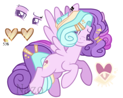 Size: 1338x1067 | Tagged: safe, artist:vintage-owll, oc, oc only, oc:pastel lovey-dovie, pegasus, pony, female, mare, offspring, parent:princess cadance, parent:shining armor, parents:shiningcadance, reference sheet, simple background, solo, transparent background