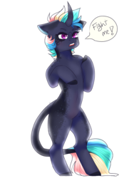 Size: 768x1024 | Tagged: safe, artist:akiiichaos, oc, oc only, oc:skittles, pony, unicorn, bipedal, female, mare, simple background, solo, transparent background