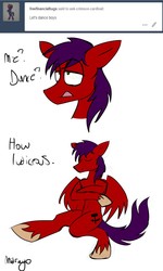 Size: 768x1280 | Tagged: safe, oc, oc only, oc:crimson cardinal, pegasus, pony, ask, communism, male, solo, tumblr