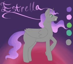 Size: 1024x900 | Tagged: safe, artist:xlordcloverx, oc, oc only, oc:estrella, alicorn, pony, abstract background, alicorn oc, color palette, female, mare, offspring, parent:good king sombra, parent:king sombra, parent:princess celestia, parents:celestibra, solo