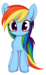 Size: 3176x5094 | Tagged: safe, alternate version, artist:an-m, part of a set, rainbow dash, pegasus, pony, g4, 8 angles of pony collaboration, cute, female, looking at you, mare, simple background, smiling, solo, transparent background