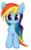 Size: 3176x5094 | Tagged: safe, alternate version, artist:an-m, part of a set, rainbow dash, pegasus, pony, g4, 8 angles of pony collaboration, cute, female, looking at you, mare, simple background, smiling, solo, transparent background