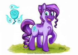 Size: 1200x849 | Tagged: safe, artist:rinacat, oc, oc only, oc:runic rose, earth pony, pony, cutie mark, solo
