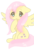 Size: 908x1352 | Tagged: dead source, safe, artist:snowkyu, fluttershy, pegasus, pony, g4, blushing, female, floppy ears, hoof on chin, looking at you, mare, simple background, sitting, solo, spread wings, transparent background, wings