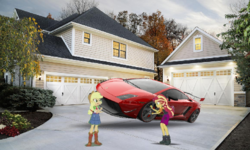 Size: 719x431 | Tagged: safe, artist:forzaveteranenigma, applejack, sunset shimmer, driving miss shimmer, driving miss shimmer: applejack, equestria girls, g4, my little pony equestria girls: better together, apple-jack, car, driveway, fix, house, irl, lamborghini, lamborghini gallardo, lamborghini gallardo lp570-4 superlaggera, lifting, photo, photoshop, ratchet wrench