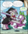 Size: 250x295 | Tagged: safe, artist:brendahickey, edit, idw, lotus blossom, spike, temperance flowerdew, dragon, pony, g4, abuse, carrie nation, comic, female, male, mare, misspelling, misspelling of you're, spikeabuse, text edit