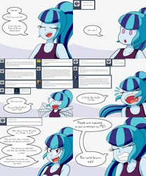 Size: 2000x2400 | Tagged: safe, artist:jake heritagu, sonata dusk, comic:aria's archives, equestria girls, g4, clothes, comic, dialogue, female, high res, sonata needs all of her ass kicked, speech bubble, tank top