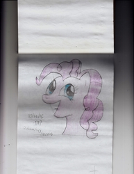 Size: 2550x3300 | Tagged: safe, artist:deluxeflame, pinkie pie, g4, colored pencil drawing, high res, reference, smiling, traditional art