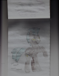 Size: 2550x3300 | Tagged: safe, artist:deluxeflame, thunderlane, pegasus, pony, g4, colored pencil drawing, high res, male, raised hoof, reference, solo, stallion, traditional art