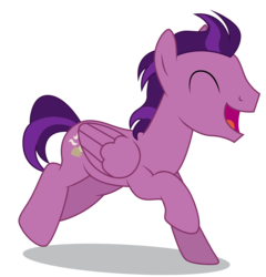 Size: 5000x5200 | Tagged: safe, artist:dragonchaser123, desert wind, pegasus, pony, g4, grannies gone wild, absurd resolution, background pony, eyes closed, las pegasus resident, male, open mouth, running, simple background, solo, stallion, transparent background