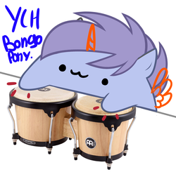 Size: 2928x2874 | Tagged: safe, artist:pesty_skillengton, oc, oc only, pegasus, pony, unicorn, bongo cat, commission, cute, high res, meme, solo, your character here