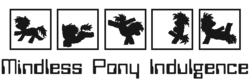 Size: 625x210 | Tagged: safe, alternate version, artist:technomancer666, pony, logo, mindless self indulgence, ponified, simple background, solo, transparent background