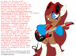 Size: 839x618 | Tagged: safe, artist:equestria-extreme, oc, oc only, pony, bipedal, guitar, mindless self indulgence, musical instrument, solo, song reference, straight to video