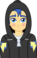 Size: 712x1121 | Tagged: safe, artist:cloudy glow, flash sentry, equestria girls, equestria girls series, g4, blushing, clothes, cutie mark on clothes, hoodie, looking at you, male, simple background, smiling, solo, transparent background, vector