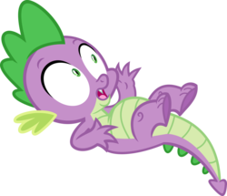 Size: 3565x3061 | Tagged: safe, artist:porygon2z, spike, dragon, g4, ponyville confidential, belly, high res, male, open mouth, scared, simple background, solo, transparent background, vector