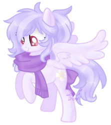 Size: 924x1039 | Tagged: safe, artist:doroshll, oc, oc only, oc:lavender mist, pegasus, pony, clothes, female, mare, scarf, simple background, solo, transparent background