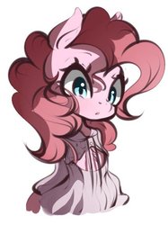 Size: 430x574 | Tagged: safe, artist:tohupo, pinkie pie, earth pony, pony, g4, boob window, female, mare, simple background, solo, white background