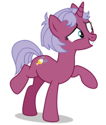 Size: 4304x5072 | Tagged: safe, artist:dragonchaser123, raspberry sorbet, pony, unicorn, g4, once upon a zeppelin, absurd resolution, background pony, female, mare, raised hoof, sheepish grin, short mane, simple background, solo, transparent background, vector